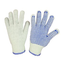 Knitted Work Gloves Manufacturer - Cotton PVC Dots Coated