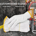 Knitted Hand Gloves Factory - 7 Gauge Cotton Overlock