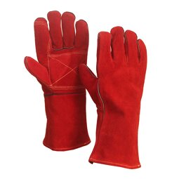 Welding Gloves Factory - Red Cowhide Heated Resistant Palm