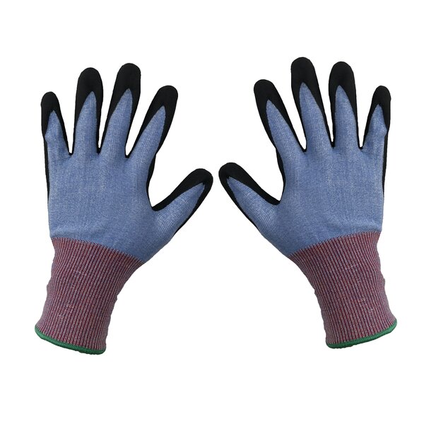 Cut Resistant Gloves Manufacturer - HPPE Sandy Nitrile Level 5