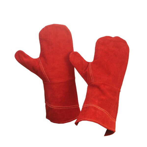 Welding Gloves Manufacturer - Red Split Cowhide Safety