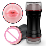 S-Hande Realistic Masturbator Double Head Mouth Vagina Waterproof Tpe Material Juguetes Sexuales Sex Toy for Men