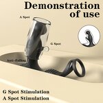 S-Hande Prostate Massager Anal Male Licking Vibrating Waterproof Anal Plug with Ring for Men