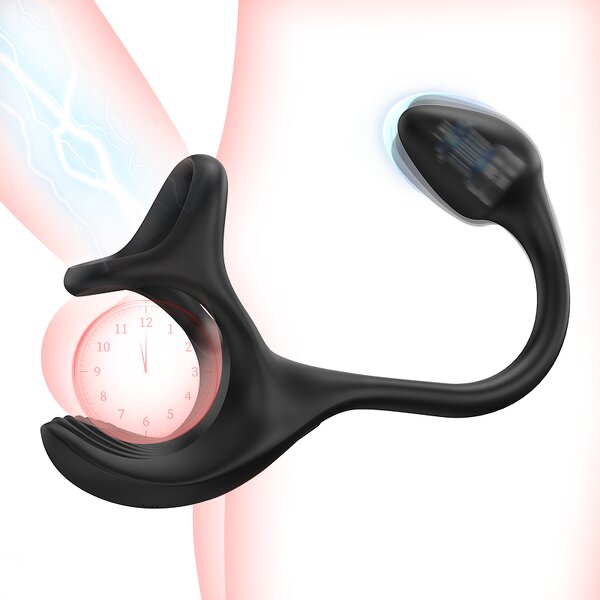 S-hande 3 in 1 Cock Ring Multi Function New Penis Delay Wholesale Vibrating Sexual Anal Toys Sex Toys for Men