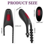 S-Hande Men Delay Ejaculation Cock Ring Vibration Remote Control Electric Pleasure Sex Ring for Male