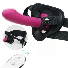 S-Hande Remote Control Strapless Strap on Vibrator Silicone Lesbian Vibrator Type Strapons for Women