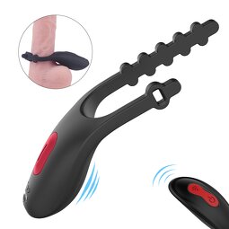 S-Hande Men Delay Ejaculation Cock Ring Vibration Remote Control Electric Pleasure Sex Ring for Male