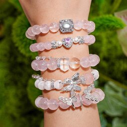 Crystal Bracelet - Rose Quartz Beads Wholesale