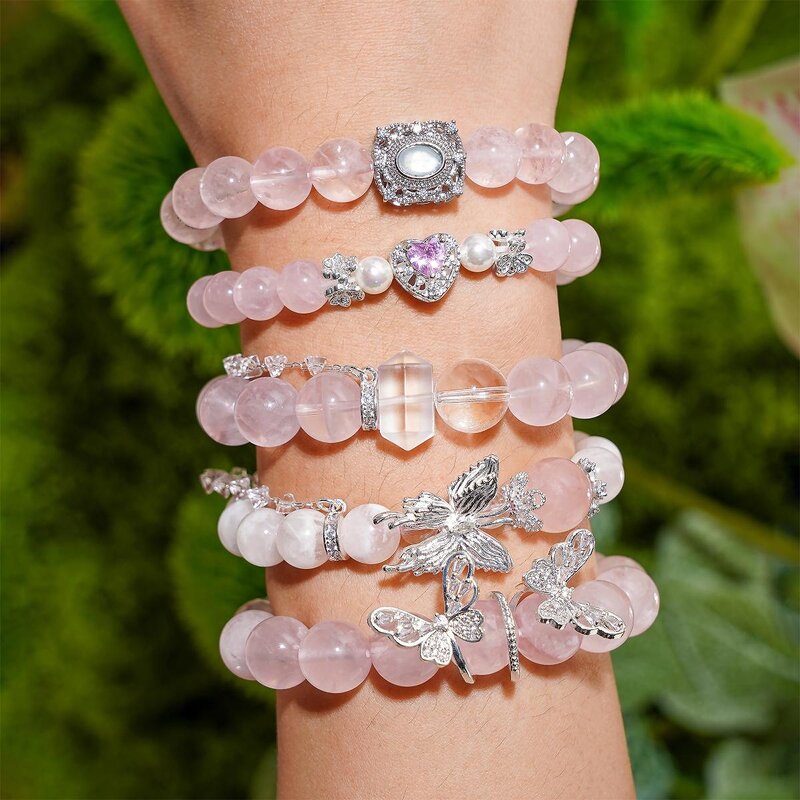 Crystal Bracelet - Rose Quartz Beads Wholesale