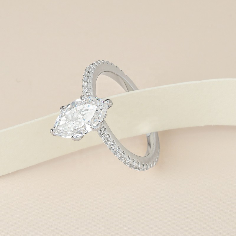Marquise Cut Ring - Full Diamond Statement