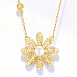 Sunflower Necklace - Gold Plated 925 Silver Factory