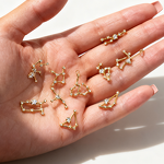 Zodiac Stud Earrings - Horoscope Gold Plated Wholesale
