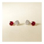 Ruby Drop Earrings - Lab Grown Diamond Valentine