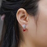 Ruby Drop Earrings - Lab Grown Diamond Valentine