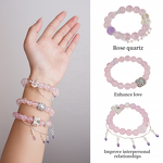Crystal Bracelet - Rose Quartz Beads Wholesale