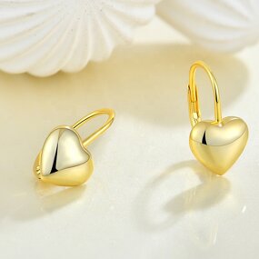 Heart Hoop Earrings - Class Minimalist 14K Gold