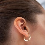Hoop Earrings - Minimalist Dainty 18K Gold