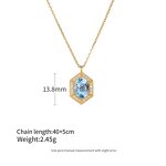 Jewelry Set - Vintage Hexagon Blue Topaz