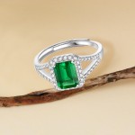Lab Grown Diamond Ring - Emerald Cut Wholesale