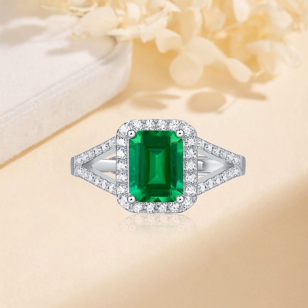 Lab Grown Diamond Ring - Emerald Cut Wholesale