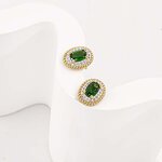 Diopside Hoop Earrings - S925 Natural French