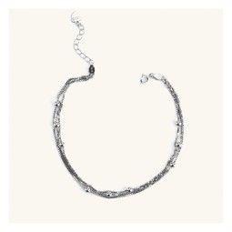 Anklet - Sterling Silver Gold Plating Pearl