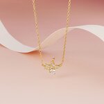 Moon Star Necklace - Gold Plated Crescent Designer