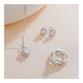 Bridal Jewelry Set - Luxury 5A Zircon Heart
