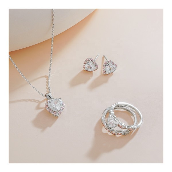 Bridal Jewelry Set - Luxury 5A Zircon Heart