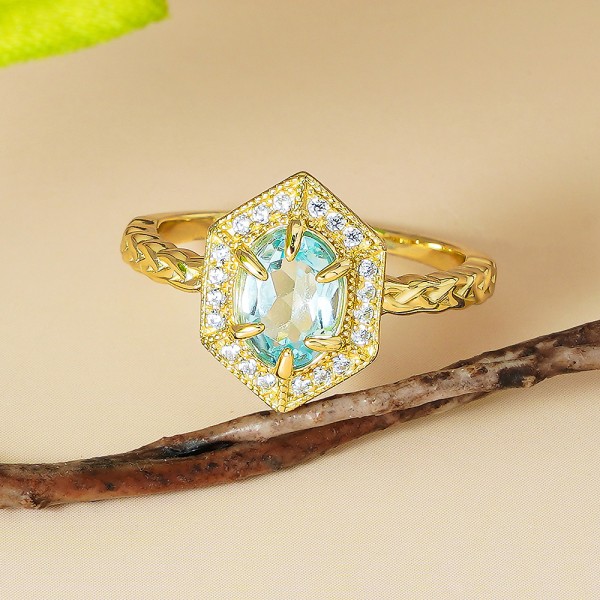 Multi-Color Zircon Ring - S925 Ins Style