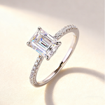 Moissanite Ring - Vvs1 Emerald Cut Factory