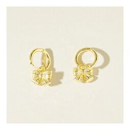 Bow Tie Hoop Earrings - Upscale 18K Gold Plated