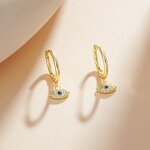 Evil Eye Hoop Earrings - Blue Diamond Wholesale