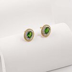 Diopside Hoop Earrings - S925 Natural French