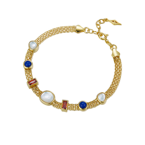 Multi-Gemstone Bracelet - S925 Silver Luxurious