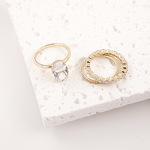Stack Ring Set - Custom Statement 18k Gold