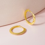 Hoop Earrings - Minimalist Dainty 18K Gold