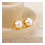 Freshwater Pearl Earrings - Simple Hand Stud Design