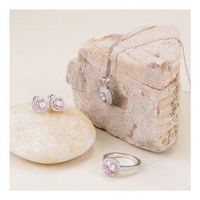 Wedding Jewelry Set - Custom Pink Zirconia Factory