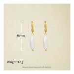 Pearl Dangle Earrings - Minimalist Baroque Natural