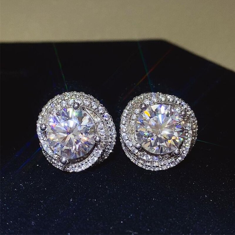 Moissanite Stud Earrings - Engagement 3ct Factory
