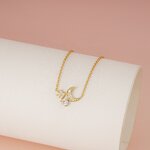 Moon Star Necklace - Gold Plated Crescent Designer
