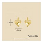 Heart Hoop Earrings - Class Minimalist 14K Gold