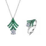 Leaf Jewelry Set - Full Cz Pave Summer New