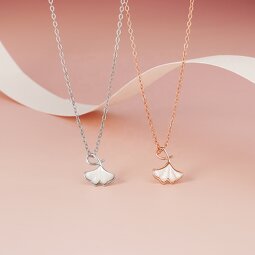 Wishing Stone Necklace - Modern Rose Gold Plated