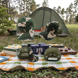 Camouflage Baseball Cap Manufacturer - Cotton Mesh Custom Logo