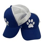 Kids Trucker Hat Factory - Denim Paw Print Custom