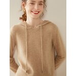 Cashmere Hoodies - Women's Loose Thin Factory