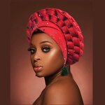 Head Scarf Bonnet - African Rhinestone