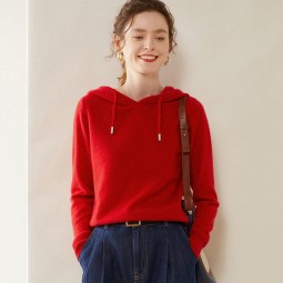 Cashmere Hoodies - Women's Loose Thin Factory